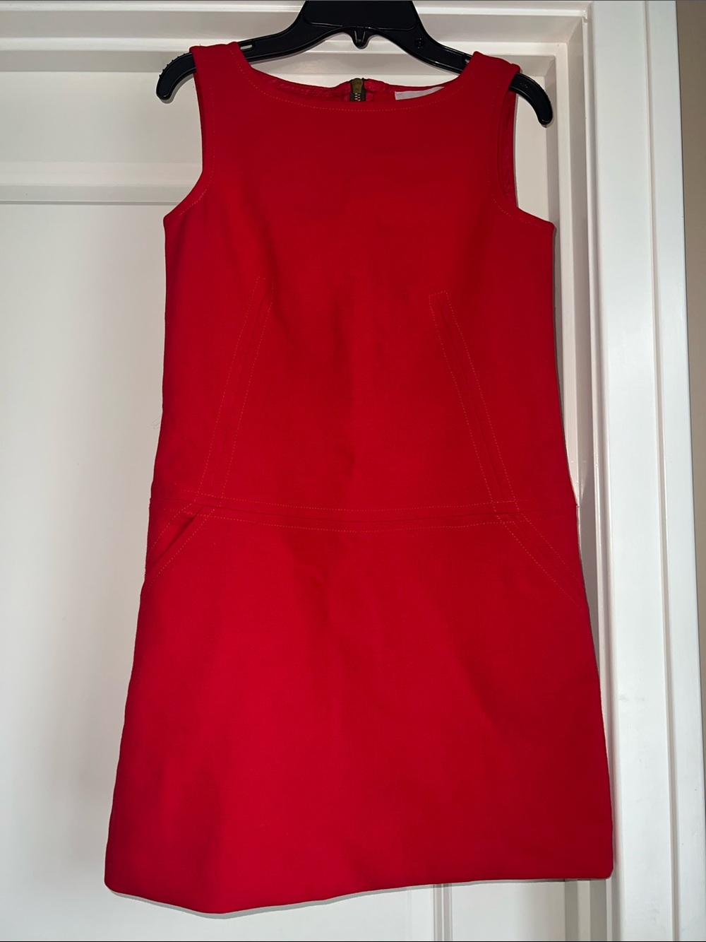 LOFT Red Sleeveless Mini Shift Dress